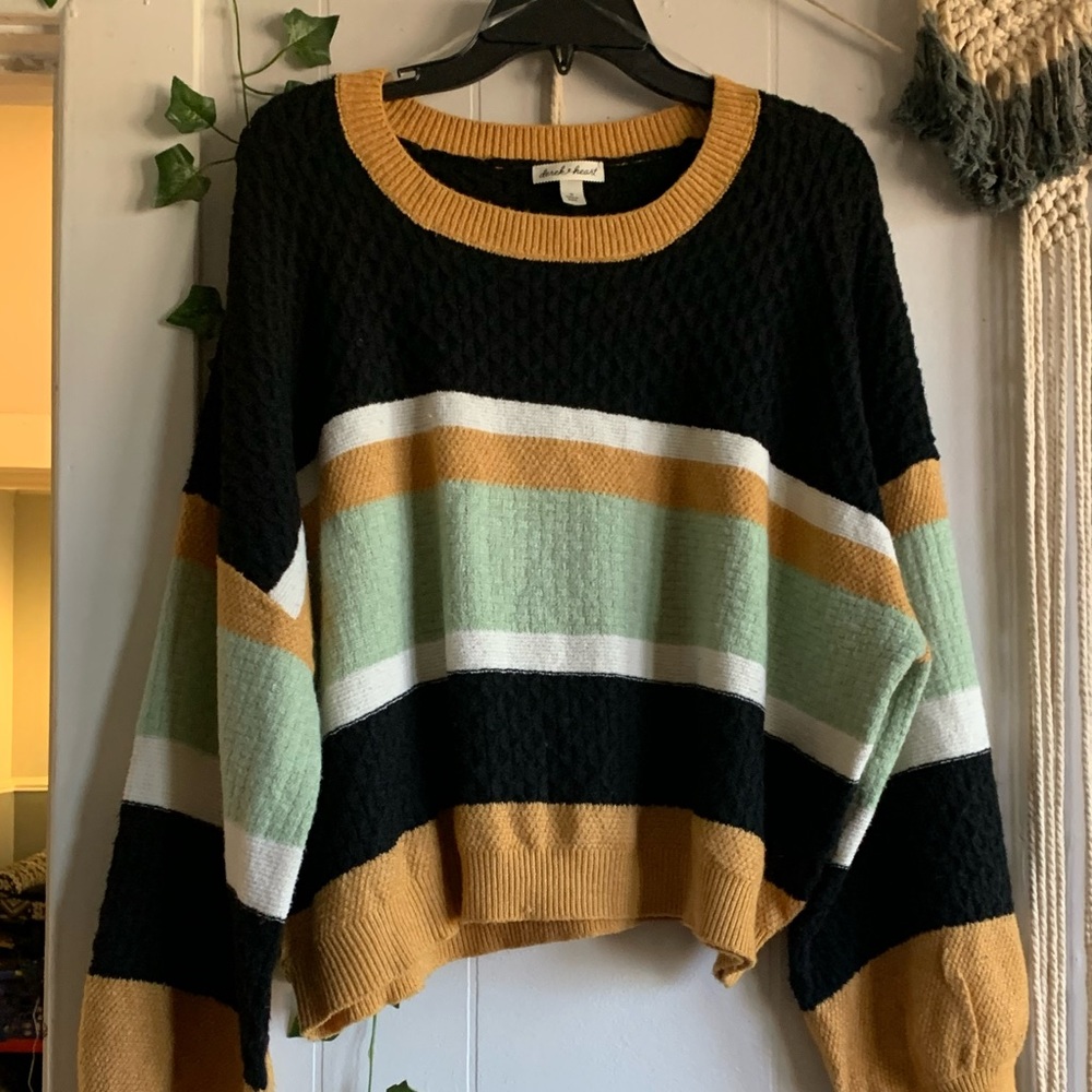 Derek heart drop shoulder oversized fall sweater